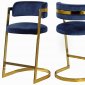 Stephanie Counter Stool 796 Set of 2 Navy Velvet by Meridian