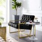 Bequest Accent Chair in Black Velvet by Modway