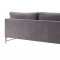 Massi Sofa TOV-S6166 in Grey Velvet Fabric by TOV Furniture