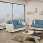 Bella Vista Sofa Bed in Blue Fabric by Casamode w/Options