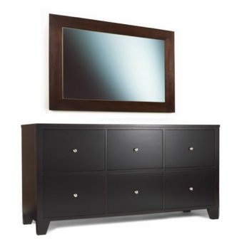 Dark Cappuccino Finish Contemporary Elegant Six-Drawer Dresser [LSD-500]