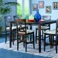 Merlot Finish Modern Counter Height Table w/Optional Chairs