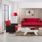 Urban Style Sofa Bed in Red Fabric by Casamode w/Options