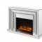 Noralie Mantel Electric Fireplace 90590 in Mirror by Acme