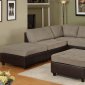 Pebble Microfiber Plush Modern Modular 5Pc Sectional Sofa