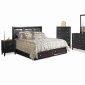 Espresso Finish Modern Bedroom Set w/Storage Bed