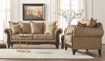 7652 Sofa in Beige Fabric w/Optional Items [EGS-7652]