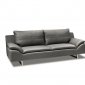 Obbe 522002 Sofa & Loveseat in Grey Leather by New Spec