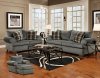 Grey Fabric Modern Sofa & Loveseat Set w/Optional Items