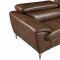 U7870 Sofa in Walnut Bonded Leather by Global w/Options