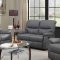 7284 Reclining Sofa in Grey Leatherette w/Options