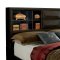 Nikomedes CM7557 Bedroom in Espresso w/Bookcase Headboard