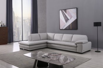 ML157 Sectional Sofa in Smoke Leather by Beverly Hills [BHSS-ML157 Smoke]