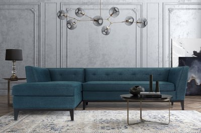 Jess Sectional Sofa TOV-L4911 in Azure Linen by TOV Furniture