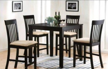 Cappuccino Finish Modern 5 Piece Counter Height Dining Set [YTDS-JE4200-Jerome]