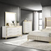 Lucia Bedroom Set 5Pc 224731 in Beige & White by Coaster