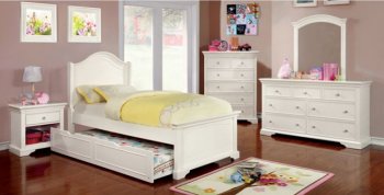 Mullan CM7943 4Pc Kids Bedroom Set in White w/Options [FABS-CM7943-Mullan]