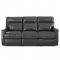 Daphne Motion Sofa in Charcoal Leather Match by Klaussner