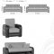 Sacura Sofa Bed in Grey Fabric by Rain w/Optional Items