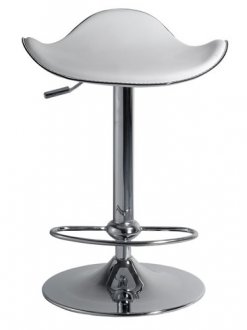 Black or White Faux Leather Set of 2 Bar Stools