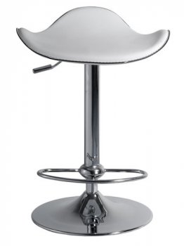 Black or White Faux Leather Set of 2 Bar Stools [AHUBA-B182]