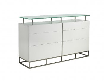 Grove Buffet in High Gloss White Lacquer by Casabianca [CBBU-Grove]