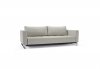 Cassius Sofa Bed in Natural Tone by Innovation w/Chromed Legs