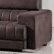 Brown Fabric Modern Sectional Sofa w/Adjustable Headrest