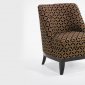 Circle Design Velvet Fabric Jester Modern Club Chair