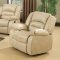 9173 Reclining Sofa in Cream Bonded Leather w/Options