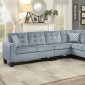 Latana Sectional Sofa 9957GY-SC in Gray Fabric by Homelegance