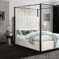 Jax Bed in Cream Velvet by Meridian w/Options