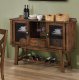 103995 Lawson Server in Rustic Oak Finish by Coaster w/Wine Rack