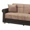 Avalon Prusa Dark Beige Sofa Bed in Fabric by Casamode w/Options