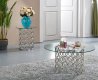 Opal Coffee Table 236 Clear Glass Top by Meridian w/Options