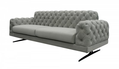 Sepulveda Sofa in Grey Velvet Fabric by VIG