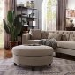 Sarin Sectional Sofa CM6370LG Taupe Linen-Like Fabric w/Options