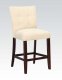 Baldwin Counter Height Chair Set of 2 Beige Microfiber by Acme