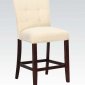 Baldwin Counter Height Chair Set of 2 Beige Microfiber by Acme