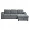 Kabira Sectional Sofa LV00970 in Gray Fabric by Acme w/Sleeper