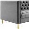 Delight Sofa in Gray Velvet Fabric by Modway