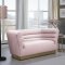 Bellini Sofa 669 in Pink Velvet Fabric by Meridian w/Options