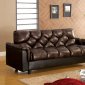 CM2120 Bowie Sofa Bed in Dark Brown Leather-Like Fabric