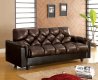 CM2120 Bowie Sofa Bed in Dark Brown Leather-Like Fabric