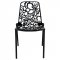 Devon Set of 4 Indoor/Outdoor Chairs DC23BL - Black - LeisureMod