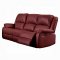 Zuriel Motion Sofa LV52150 in Red PU by Acme w/Options