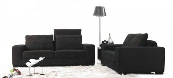 Dark Brown Fabric Modern 3Pc Sofa, Loveseat & Chair Set [VGS-MB0980A]