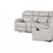 U6026 Motion Sectional Sofa in Light Gray Fabric by Global