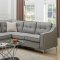 F6888 Sectional Sofa in Light Grey Fabric by Boss