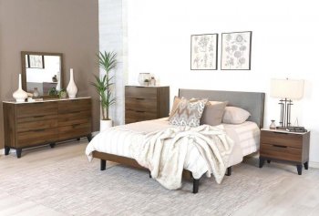 Mays Bedroom Set 5Pc 215961 in Walnut by Coaster [CRBS-215961 Mays]